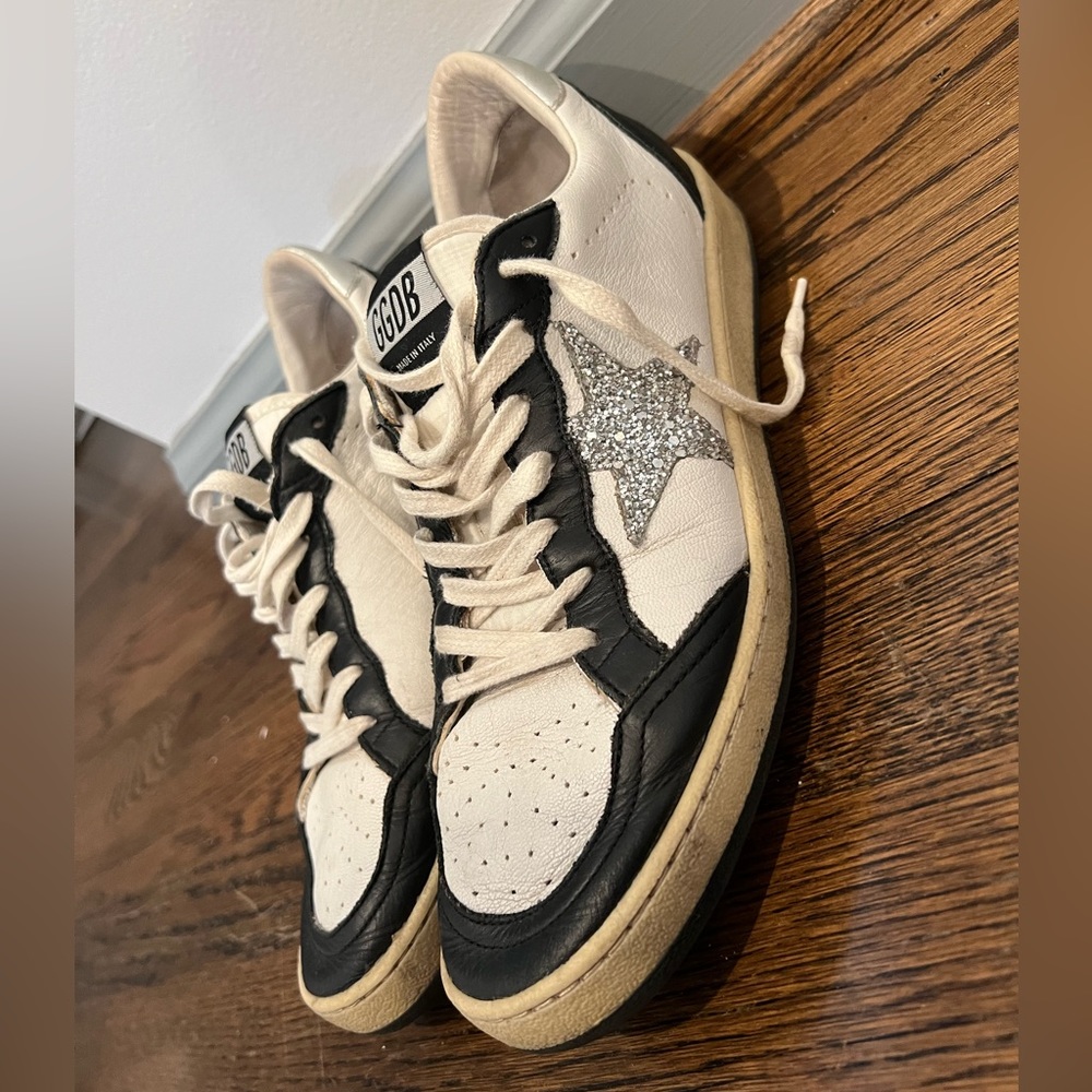Golden Goose Ball Star Metallic Low Top - size 39